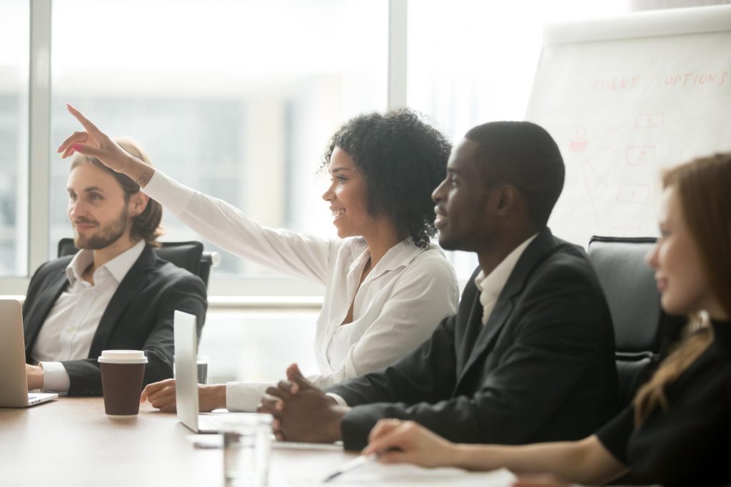 Group of professionals in meeting